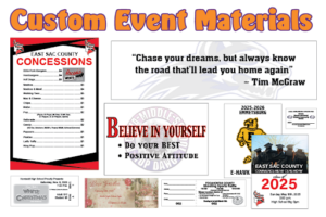 Custom Event Materials