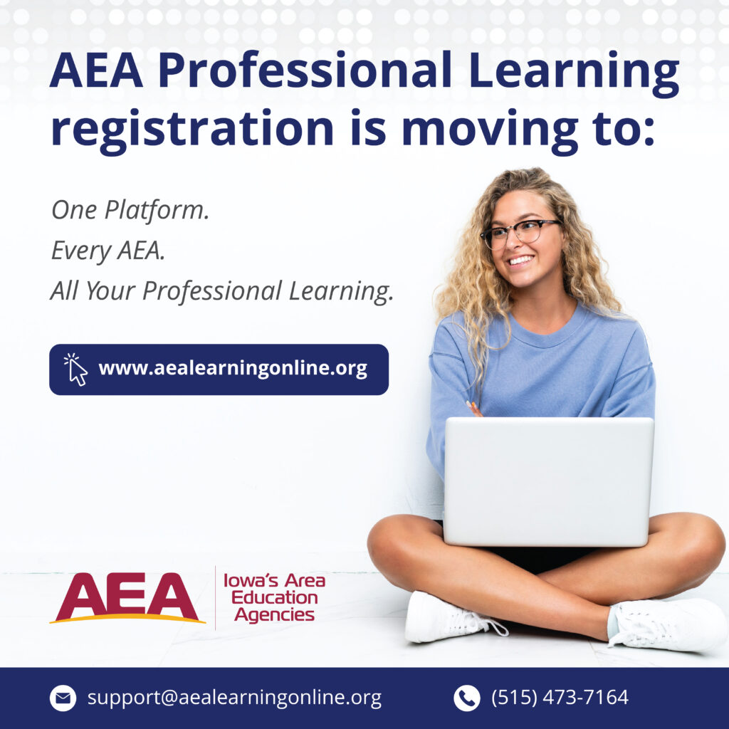 AEA professional learning registration is moving