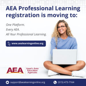AEA professional learning registration is moving